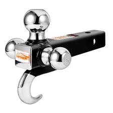 84180 Trailer Hitch Tri Ball Mount With Hook 3 Ball Hitch Fit For Towing Hit...