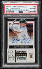 2017 Panini Chronicles Championship Ticket 5/49 Matt Chapman PSA 10 GEM MT z0q