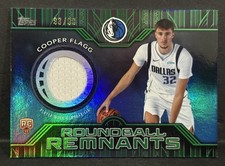 2025-26 Topps Basketball Mavericks RC Cooper Flagg Player Worn Patch Green /99