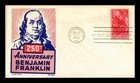 US COVER BENJAMIN FRANKLIN 250TH ANNIVERSARY FDC SCOTT 1073 BOLL CACHET CRAFT