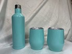 Teal Wine Travel Double Wall Traveller Wine Tumbler Stainless Steel Gift Set
