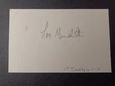 Ron Meredith Signed Government Postcard GPC - Cubs, Rangers