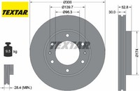 2X Bremsscheibe Textar 92203800 2 Bremsscheiben Vorderachse Vorne FüR Hyundai