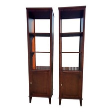 Ethan Allen Elements Etagere   Open Display Bookcases Set of 2  Sienna 27-9414