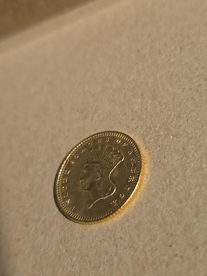 1874 Gold United States Type 3 Princess Head $1 Dollar - Image 2 of 4