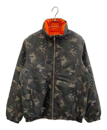 Uniqlo Reversible Puffer Jacket Men's Size M Khaki/Orange - product listing photo