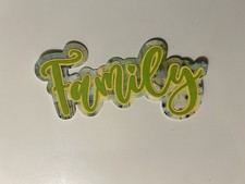 Family Handmade Scrapbook Title Die Cut Paper Pieced