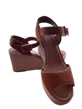 Sam Edelman Dimitree Brown Suede Espadrille Wedge Sandals Women's Size 8 Boho