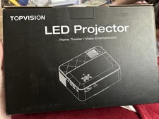 TOPVISION T21 Portable LED Projector 1080p Supported BOX DAMAGED NEVER BEEN USED