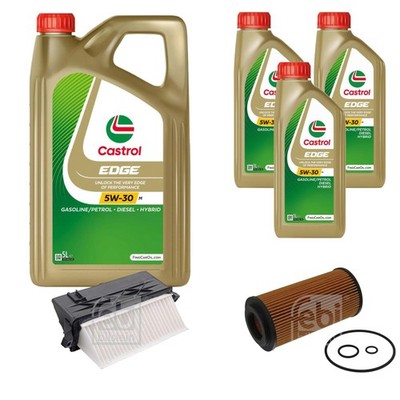 FEBI BILSTEIN Inspektionspaket 8L CASTROL EDGE 5W-30 M für Mercedes-Benz