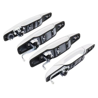4*Olympic White Door Handles For 2007-2013 For Chevy Silverado GMC Sierra