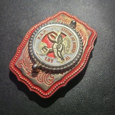 PAP Loyal Order of Moose Club Vintage Belt Buckle Brass Made in USA
