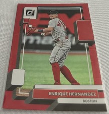 2022 Donruss Baseball Enrique Hernandez Boston Red Sox Holo Red Parallel #138