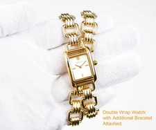 Tory Burch Eleanor 3 in 1 Wrap Around Gold Watch with Matching Bracelet TBW1067