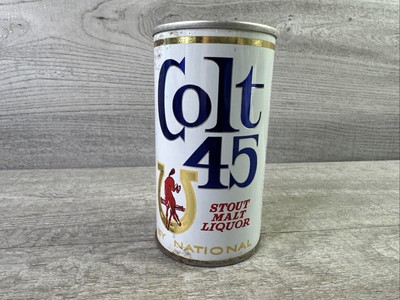National Beer Colt 45 Stout Malt Liquor Empty Steel Can Man Cave