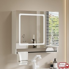 LED Lighted Bathroom Medicine Cabinet Mirror W/ Adjustable Shelf  Storage New