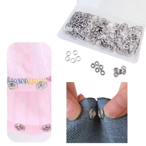 9.5MM Hollow Five Claw Buttons 150Pcs Stainless Steel Fastening for Garment - Picture 2 of 8