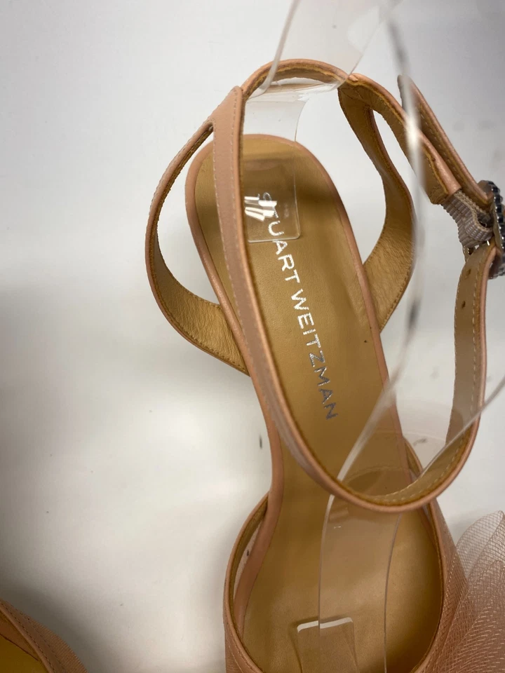 Stuart Weitzman Women's Blushing Bow 75 Mid Heel Sandals Sz 9.5B - Image 4 of 4