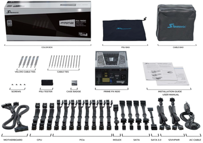 Alimentation Seasonic Prime PX-1600 ATX 3.0 - 1600W 80+ Platinum - Neuve