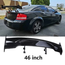 46"Car GT Style Trunk Rear Spoiler Wing Gloss Black For 2008-2014 Dodge Avenger