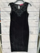 Boohoo, Womens Velvet Sleeveless Party Dress Size 12 Bodycon Dress (A13)