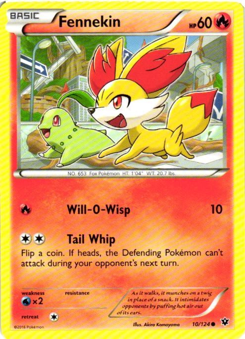 Fennekin (10) Normal 10/124 XY - Fates Collide NM
