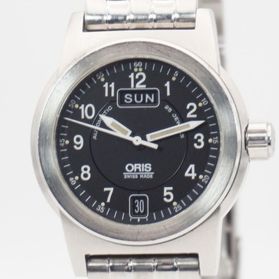 Oris BC3 Day Date Automatic Pilot Watch 7501 Big Crown Mens wrist 20cm