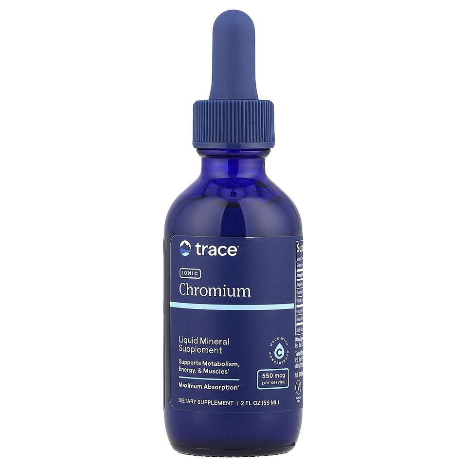 Trace Minerals Research Ionic Chromium 550 mcg 2 fl oz 59 ml Allergen-Free,