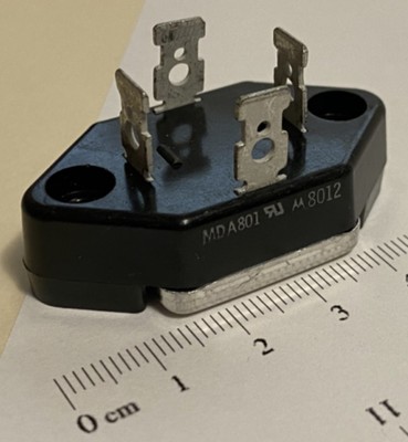(2) Motorola MDA801 ~ Full Wave Diode Bridge Rectifier ~ 8 amp, 100 volt