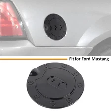 Gloss Black Exterior Fuel Gas Tank Oil Cap Door Cover For Ford Mustang 1998-2004