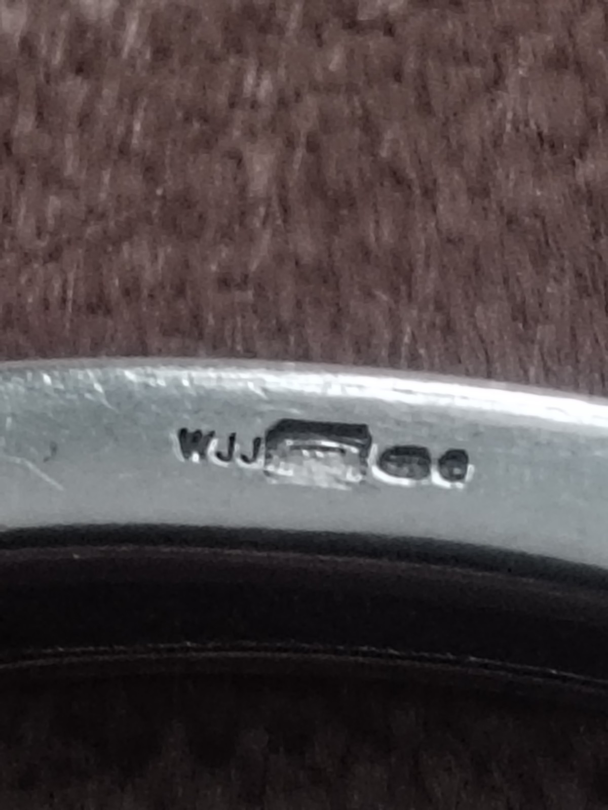 Wjj 925 Solid Sterling Silver Bangle Bracelet wit… - image 6