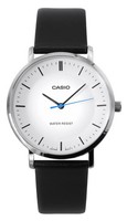 Casio Standard Quarz Leder Armband Weiß Zifferblatt MTP-VT04L-7E Herrenuhr