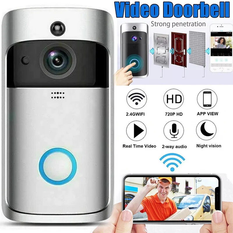Wireless HD Video Doorbell with Advanced Motion Detection Camera  -image