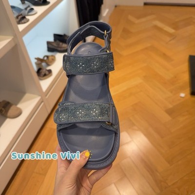 NEW COACH Women Brynn Sandal in Crystal Signature Denim CEX09 Choose Size