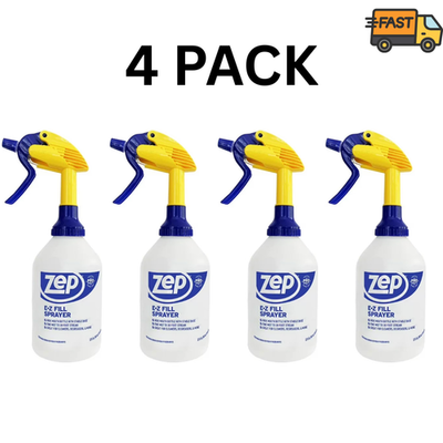 #ad 4 Pack E Z Fill Spray Bottles 32 oz Heavy Duty Refillable Sprayers $13.95