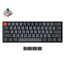 KEYCHRON K12 KEYBOARD HOT SWAP WHITE BACKLIGHT GATERON G PRO BLUE SWITCHES