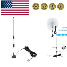 VHF UHF Ham Amateur Radio Police Scanner Antenna Magnetic Base BNC Male Anten...