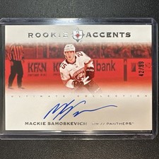 2023-24 UD Ultimate Rookie Accents Auto Mackie Samoskevich /99 #RA-MS