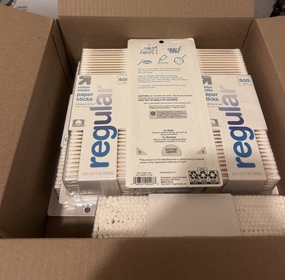 Up & Up cotton Swabs with Paper Sticks 500-pk. 14 Pack.