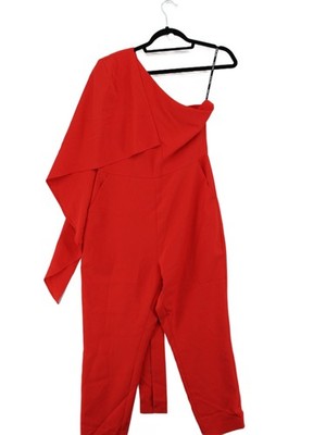 Lavish Alice Damen Jumpsuit UK 14 Rot Polyester mit Elasthan Overall
