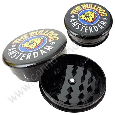Bulldog Amsterdam Grinder 3 Teile  Kräutermühle  Acryl  Schwarz  Manuell  Ams...