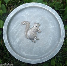 Squirrel plastic mold birdbath concrete mould 12" x 1.5" poly plastic cast 100's