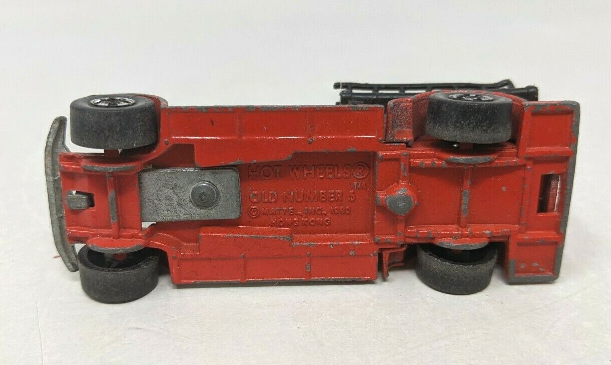 VTG 1980 Mattel Hot Wheels Old Number 5 Red Fire Engine Truck Diecast Toy Car eBay