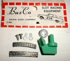 Complete Delrin Guide Kit 3/16" BuzCo Slot Car Original Vintage 1960s NOS  801