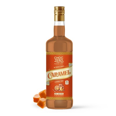 ChocZero Sugar Free Caramel Syrup 26.5 oz - Keto Low Calorie Flavoring