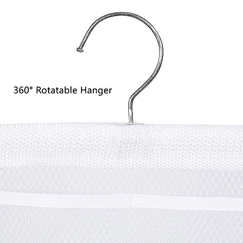 6 Storage Pockets Hanging Mesh Shower Caddy,Space Saving Bathroom White - Bild 3 von 6