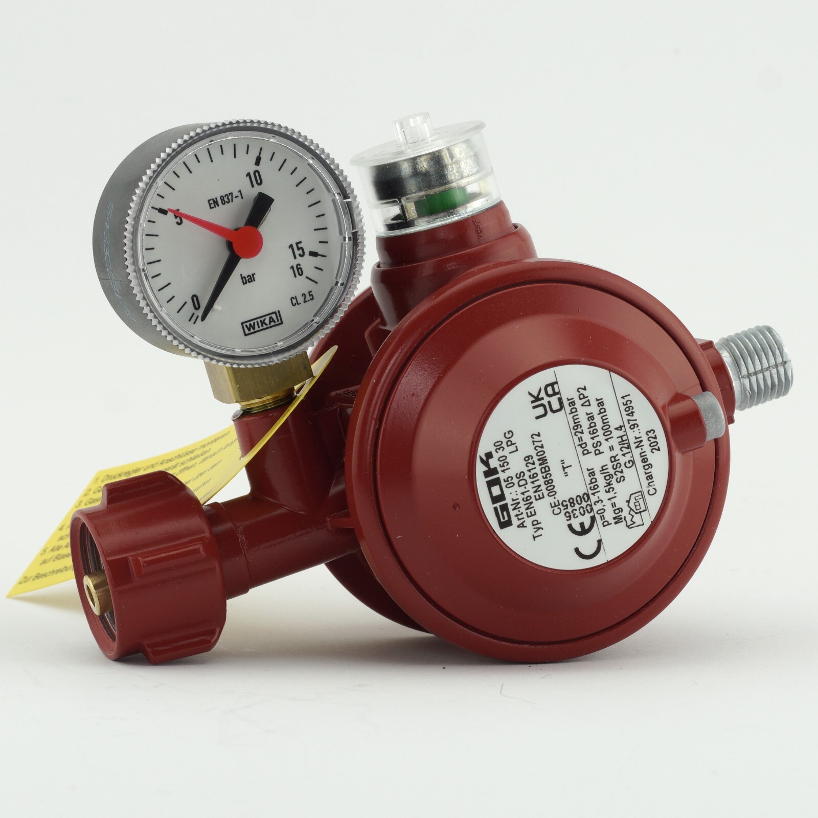 Gasmann Niederdruckregler 50 Mbar - Sicherer Gasdruckregler Für Innenräume & Mobilheime