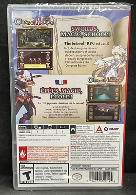 Class Of Heroes 1 & 2 Complete Edition Switch Euro - Jeu RPG Neuf En Anglais