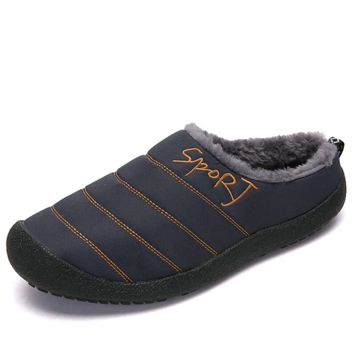 Winter Cotton Slippers Waterproof Plush Lining Warm Men Women Slippers Outdoor- - Picture 8 of 65