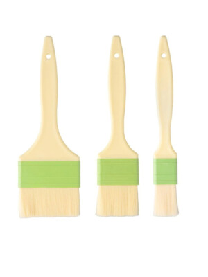 1Pcs Oil Brush BBQ Egg Cake Bread Baking Pastry Wood Handle Picnic Cooking